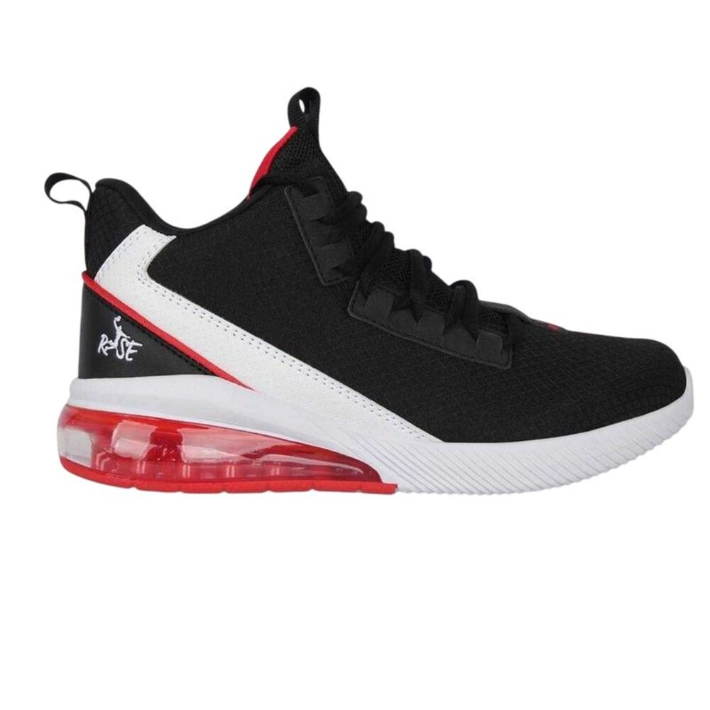 Rise Childrens/Kids Digital Basketball Shoes / Black/White/Red